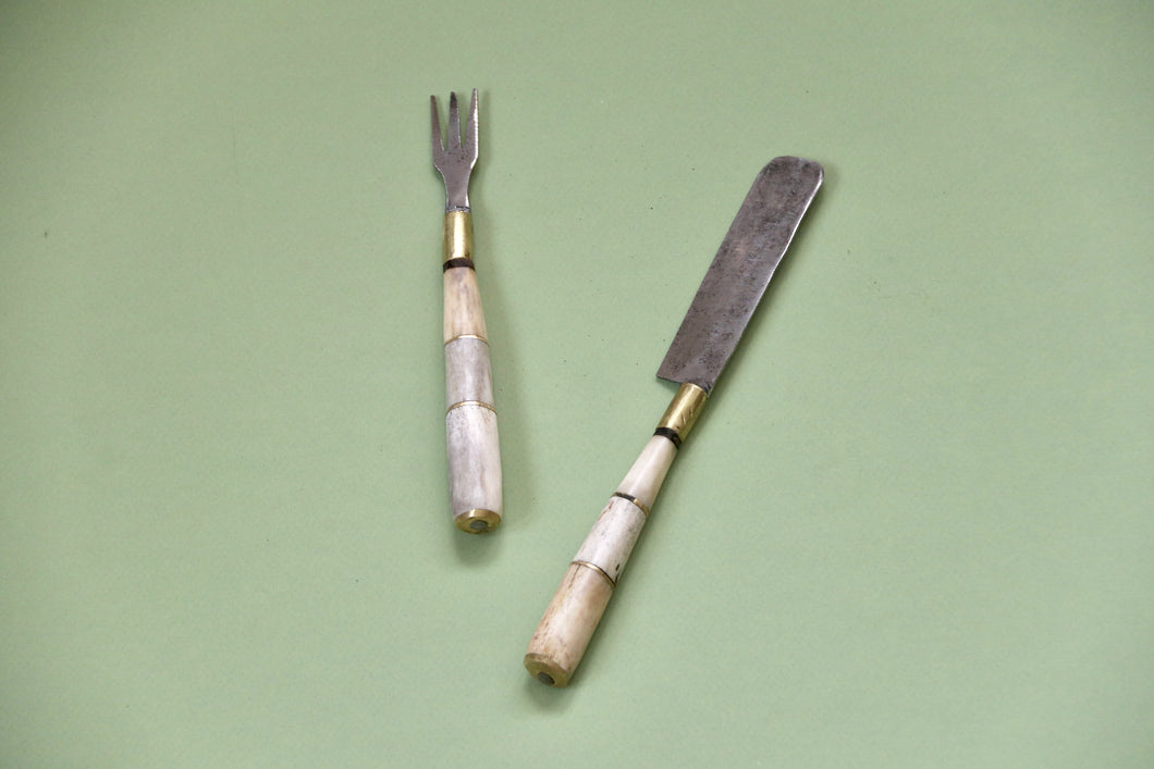 Set of 2 Antler Spreader and Fork