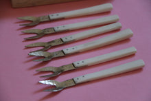 Load image into Gallery viewer, Set of 6 Alpaca Forks in Wooden Box
