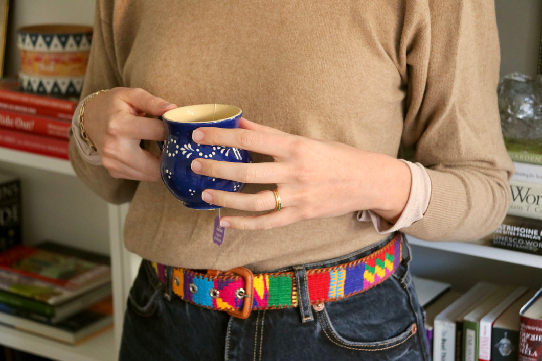 leather belt hand loomed
